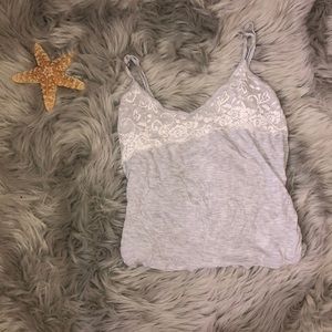 Silver and White Tanktop